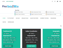 Tablet Screenshot of playquiz2win.com